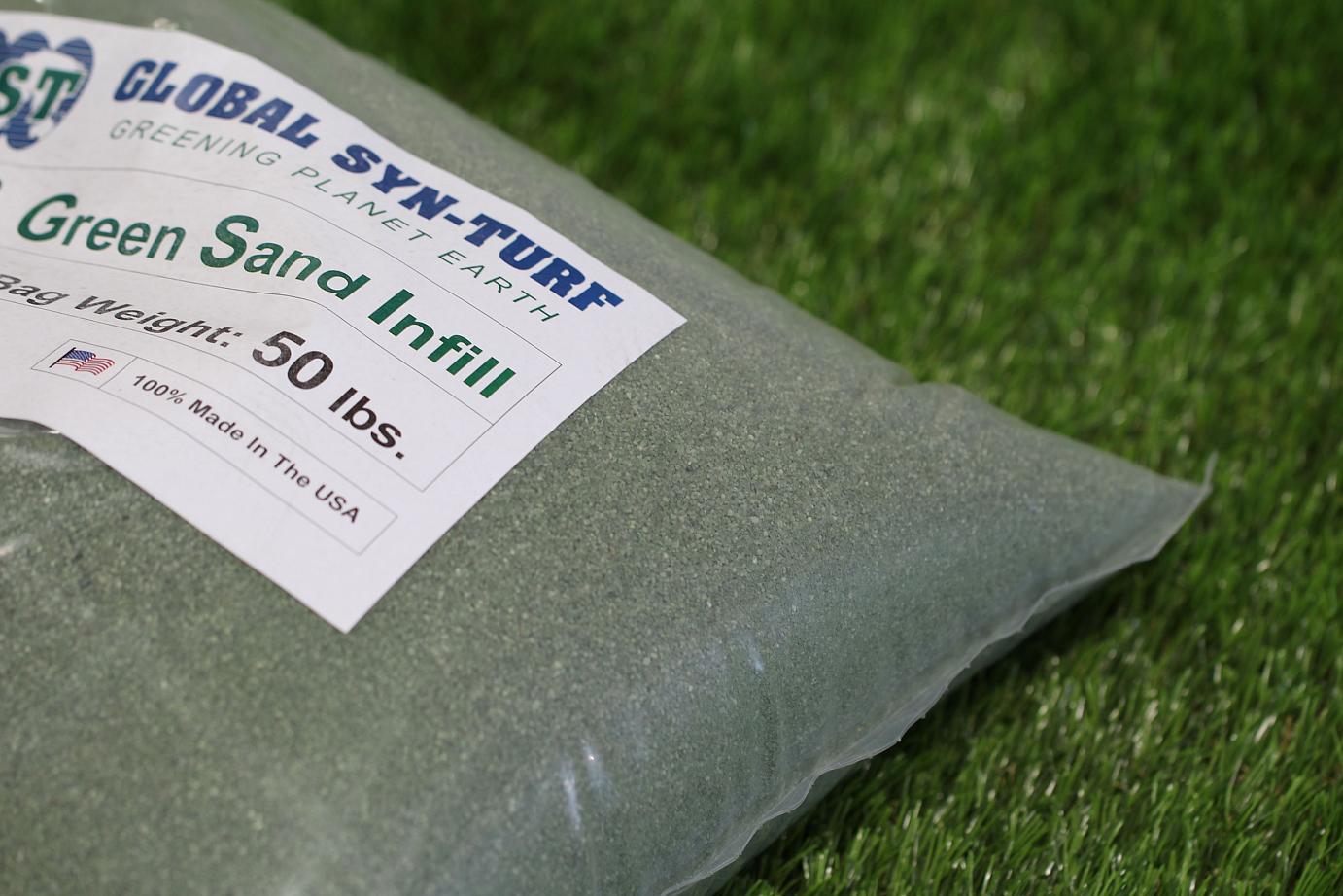 Green Sand Synthetic Grass Fake Grass Tools Installation Inland Empire, California