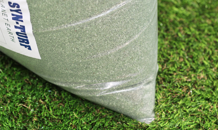 Green Sand Synthetic Grass Fake Grass Tools Installation Inland Empire, California