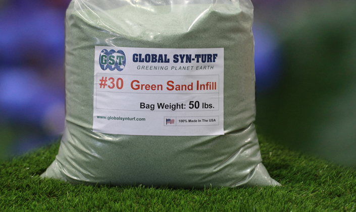 Green Sand Synthetic Grass Fake Grass Tools Installation Inland Empire, California