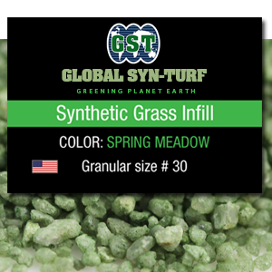 Artificial Grass Installation Infill Materials: 
              Use only when necessary. 
                Medium or #30 Kiln Dried Sand. 
                Depending on the pile heights, infill amount may vary. 
                Special infill made for pet turf is available.